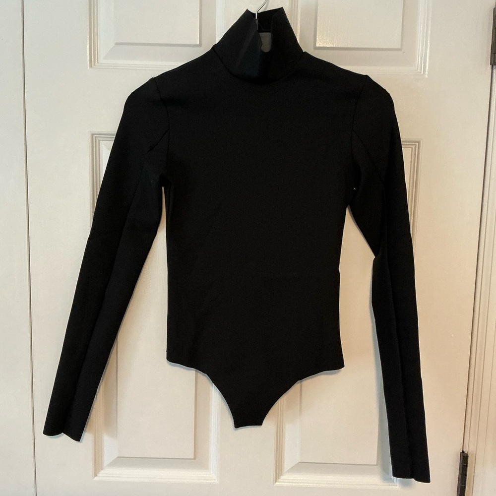 COMMANDO Neoprene Turtleneck Bodysuit | Black | Size S